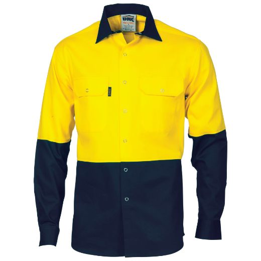 Picture of DNC HiVis Two Tone Drill Shirt with Press Studs